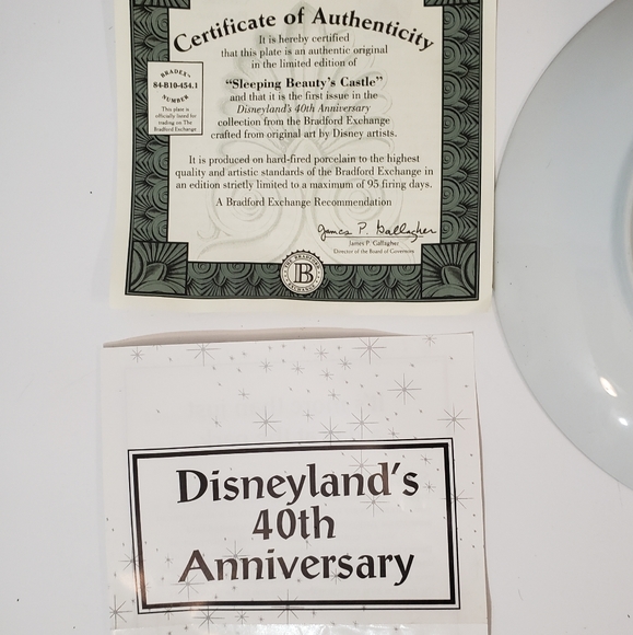 Disneyland 40th anniversary collectable plate - Picture 7 of 10